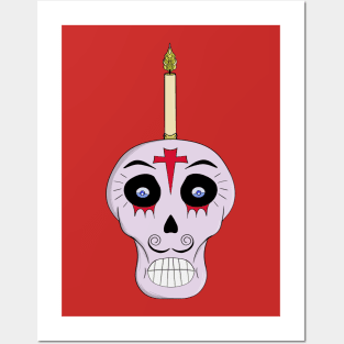 Skull Lamp Candle Posters and Art